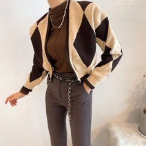 노카라 아가일 벌룬핏 숏가디건