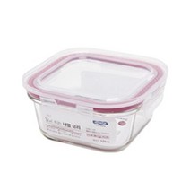 밀폐 내열유리용기 반찬통 실리콘패킹 사각 520ml, 기본, 상품선택