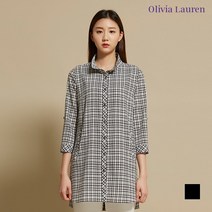 [올리비아로렌] 체크 셔링밴드 아우터형 셔츠_VOCNLWM3431