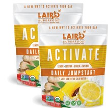 레어드 슈퍼푸드 액티베이트 드링크믹스 레몬깔루아 진저 Laird Superfood Activate Daily Jumpstart Powder Drink 77g 2팩, 2개