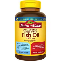 네이처메이드 피쉬오일2800mg 오메가3먹는시간 오메가3복용시간, 60 카운트(1개 팩)
