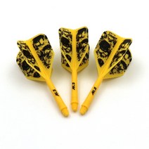 다트 세트 CUESOUL AK5 통합 다트 샤프트 항공편 빅 윙 모양-크기 M-28mm, 02 Yellow Skull