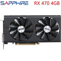 그래픽카드 사파이어 비디오 카드 RX 470 4GB 400 bit GDDR5 그래픽 AMD 570 시리즈 VGA RX470 디스플레이포트 580 480 중고