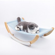 [복슬복슬야옹야옹]고양이 강아지 해먹침대 흔들 침대 의자 소파, 베이비블루(메쉬)