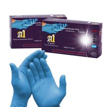 A1 에이원 의료용 니트릴 고무 장갑 블루 100매, XS