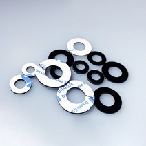 PVC 블랙 투명 와셔 단면 접착 플라스틱 개스킷 시트 절연 폴리아미드 M2 M2.5 M3 M4 M5 M6 M10 M12, [22] M12x20x0.5mm (50pcs), [01] Black