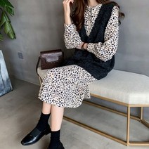 빅카라 패턴 케이프 루즈핏 롱원피스 데일리 패션코디 하객원피스 스커트 면원피스 미니원피스