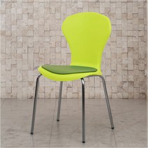 무인도 아리랑의자 B형 식탁의자 땅콩의자 인테리어의자, 그린/그린천