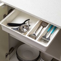 주방 간이 서랍함 정리 케이스 슬라이딩 리빙 박스3E.0EA, 화이트 중