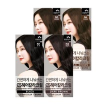 (무료배송)꽃을든남자 간편하게 나눠쓰는 CS 헤어 칼라 염색약, 4개, N5 진한갈색