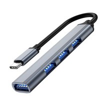 4 포트 c형 허브 USB 3.0 확장기 분배기 노트북 PC 하드 드라이브 마우스 키보드 고속 OTG 어댑터 도킹 스테이션, [02] 4 Ports Type-C