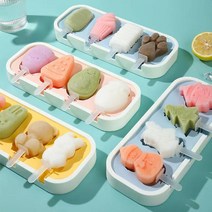 실리콘 수제 아이스크림틀 4종 세트, 4p, 4p