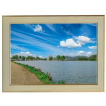 K005-5/예당호황새공원사진액자 A4 벽걸이액자 포토액자 호수사진 하늘사진 벽장식 풍경화 풍경사진 풍경화그림, 예당호황새공원사진액자