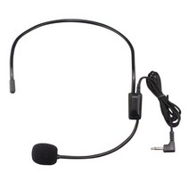 아이돌마이크 가수마이크 마이크 유선 마이크 3.5mm 헤드셋 구부릴 수 있는 headworn 음성 증폭기 확성기, 검은색