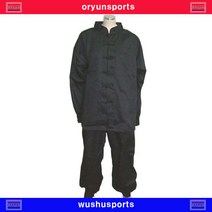 오륜스포츠 우슈 쿵후 투로도복 무술 태권도 격투기, 1-1)검정+검정단추(하의)