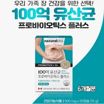 100억유산균 프로바이오틱스 프로바이오텍스 프로바이오스틱 17종혼합 유상균 아연보충 장용성캡슐, 6개, 500mgx30캡슐