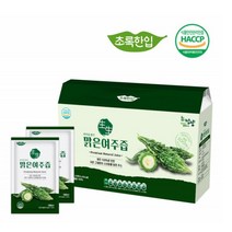 초록한입 생생 맑은여주즙 100ml x21포 건강즙 국내산 쓴오이 비터멜론 추출액 파우치 부모님 명절 선물용, 21포