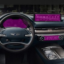 2021 계기판 G80 쎈터페시아 3종 제네시스 네비게이션 액정보호필름, 저반사지문필름3종