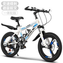 피닉스산악자전거 어린이 MTB 풀샥 남녀 입문용 산악용, 18인치, 【변속】화이트블루+디딤돌브레이크+일체휠
