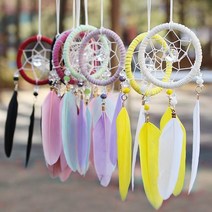 DIY 드림캐쳐 만들기 재료 소형 10컬러, 투톤핑크