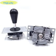 무료 새로운 도착 아케이드 조이스틱 DIY 레드 볼 4/8 웨이 파이팅 스틱 부품 게임 핫 프로모션 스마트폰조이스틱, With black oval ball