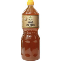 장수텃밭 [대용량] 통참깨로 압착한 옛날 참기름 1500ml 1개