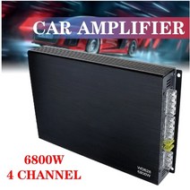4 채널 자동차 사운드 앰프 DC 12V 6800W 최대 클래스 A/B 홈 서브 우퍼 오디오 스테레오베이스 스피커 자동차 오디오 앰프, 1개, CHINA, 단일