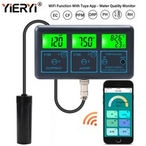 물탱크 200l 말통 대형 물통 농업용 Yieryi 와이파이 투야 스마트 모니터 어항 수족관 스파 풀 온라인 수질 측정기 PH ORP EC PPM CF 습도 온도 테스터 ATC, WiFi Smart Meter US