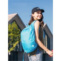 초경량 에코백 접이식 휴대용 폴딩 백팩 가방 장바구니 마트 시장 배낭, 빨강