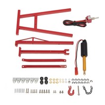 엔진 크레인 RC 자동차 1/8 1/10 시뮬레이션 차고 장식 미니 엔진 행거 전기 크레인 잭 TRX4 SCX10 Yikong 90046 D90 Arrma KM2, 02 1set red