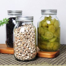 MIR 유리병 클래식 미르 자 밀폐용기 8종 레귤러 리드 글라스보틀 과일청 수제청 보관용기, 150ml, 1개