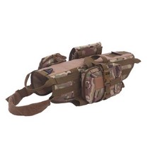 대형 개를위한 전술 개 하네스 K9 독일 셰퍼드 조끼와 사이드 가방 파우치 군사 서비스, 07 Camouflage Set, 04 XL