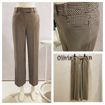 올리비아로렌 클래식한 하운드투스 체크 와이드 통바지 팬츠 nc청주점 vocdlwf8221