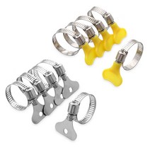 파이프클램프 5Pc Stainless Steel Handle Hose Clamp T Bolt Sealing Circular Air water Pipe Fuel Clip Water, [16] 3244mm2