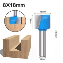밀링공구 Vack 1pcs 8mm 청소 바닥 조각 비트 솔리드 초경 밀링 커터 엔드 밀 페이스 cnc 목공 도구 나무 라우터 비트, 18mm