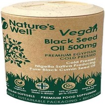 Natures Well 블랙커민씨드오일캡슐 500mg 120캡슐 이집트산 냉압착, 단일수량, 단일개당 용량/중량/정