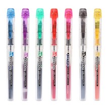 만년필 럭셔리 사무 용품 문구 잉크3pcs 일본 플래티넘 3 프레피 세트-f 팁 ppq-200 3p 필기 투명 막대 학생 펜