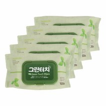그린터치 물티슈 캡형 100매 피톤치드 5개 총500매 좋은 착한 일, 단품