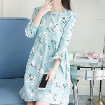 마더라이크 JS.7096 흰꽃수유원피스- 빅사이즈 외출 수유복