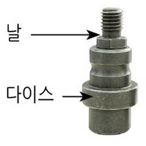 대원금속 천공기다이스 12MM (기장27MM), 1