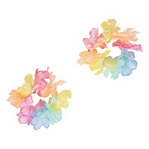 파티짱 하와이안 꽃 팔찌 (파스텔네온) 하와이 소품