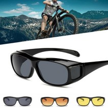 골프 자전거 야구 안경 위에 쓰는 선글라스 편광 스포츠, 1-안경위선글라스노랑