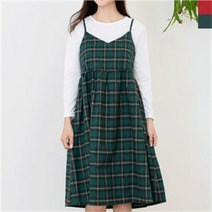 셀러허브 패션 [오노마] ONM 자체크어깨끈원피스