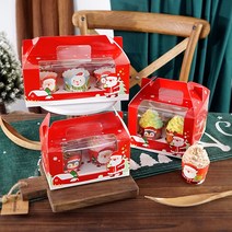 크리스마스 포장지 컵케익 머핀 베이커리 선물 상업용, 6구ㅡ윈도우캐리어상자ㅡ5개