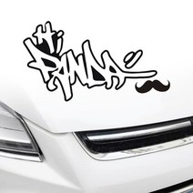 자동차 바이크 포인트 필름 스티커 레터링팬더 데칼