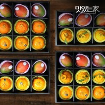 [미인과친한]프리미엄 애플망고+제주과일 3종 혼합선물세트6과/9과, 애플망고+한라봉+레드향 9구 혼합세트