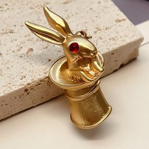 황금토끼 금 토끼 토끼모형 패션 바로크 여성 골드 컬러 토끼 브로치 핀 궁전 빈티지 절묘한 동물 배지 레, 01 Style 1