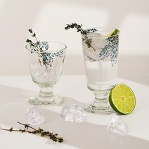 홈카페 예쁜 유리컵 유리잔 레트로컵 고블렛잔 296ml, 고블렛잔-포레스트, M