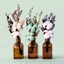 스타일리시 플로라 목화 디퓨저 80ml 프리저브드 플라워 꽃다발 엔틱 인테리어 소품, 블랙체리