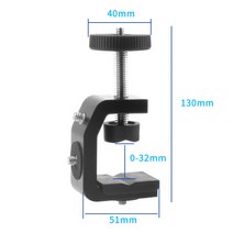C-클램프지지 클램프 0-60mm 1/4 "-20 나사 마운트 0-32mm 마이크 모니터 플래시 비디오 조명 LC, CHINA_0-32mm
